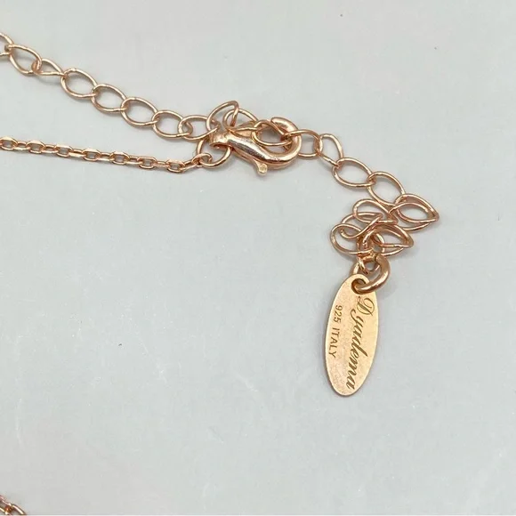 Dyadema Rose Gold Crystal Smile Necklace - Picture 4 of 5